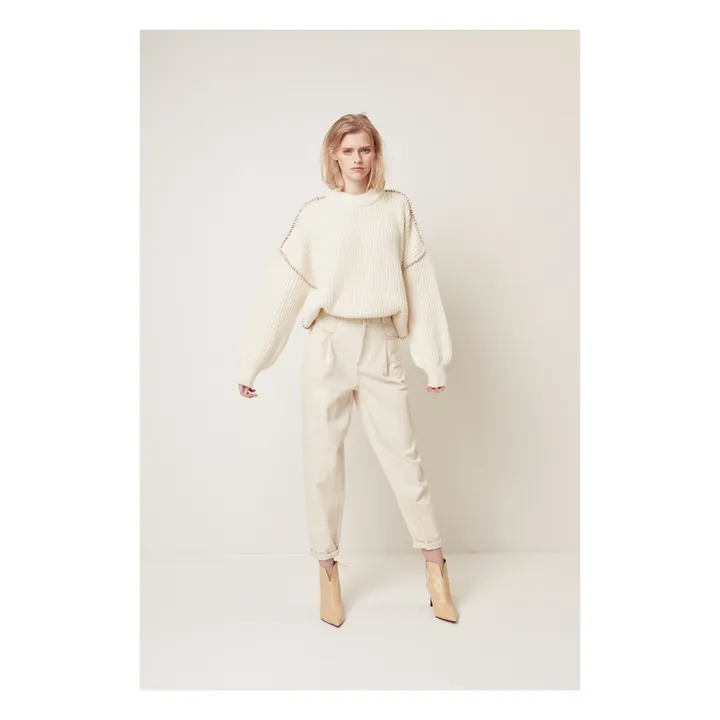 Jean Paris Surpiqures | Ecru- Image produit n°3