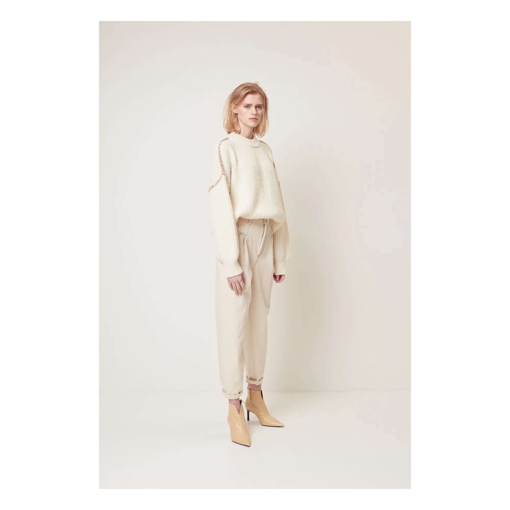 Jean Paris Surpiqures | Ecru- Image produit n°4
