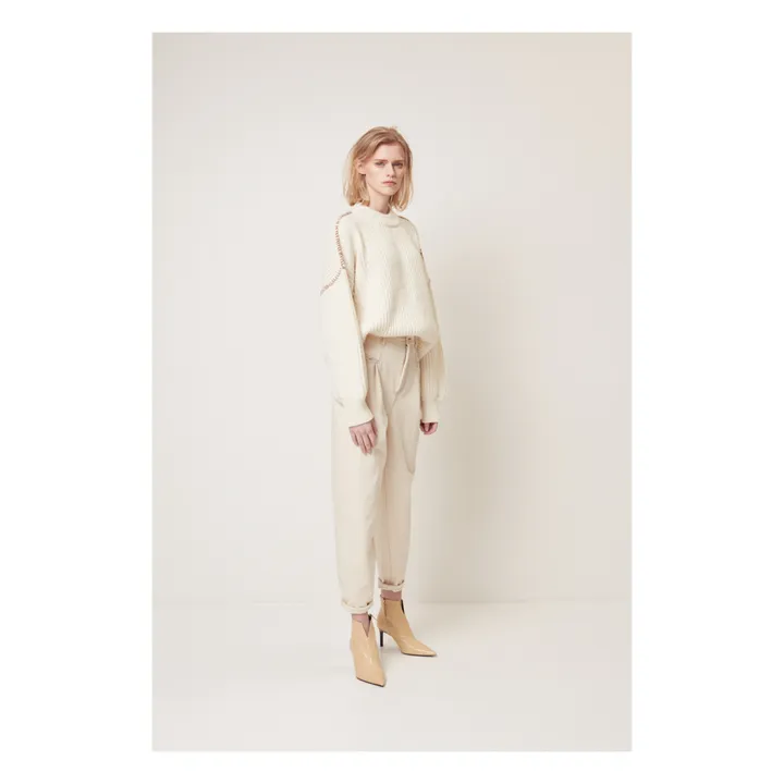 Jean Paris Surpiqures | Ecru- Image produit n°4