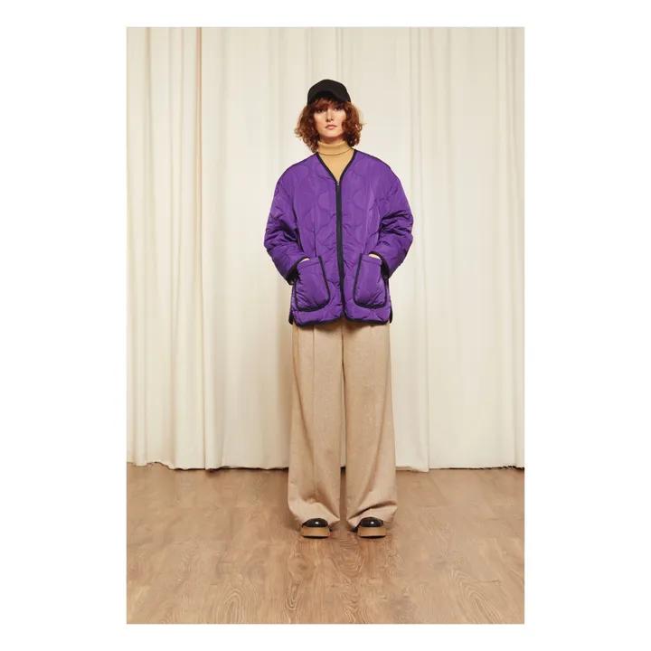 Myra Quilted Jacket | Purple- Product image n°1