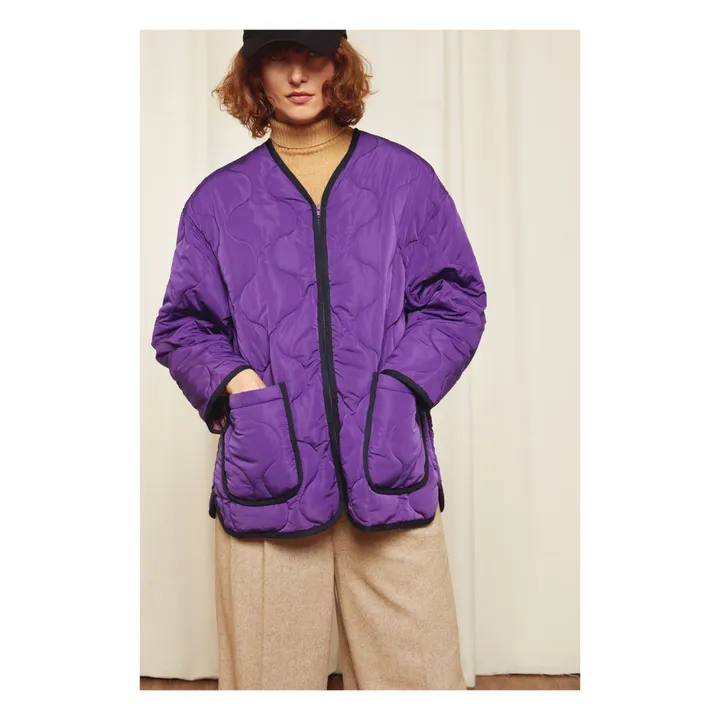 Myra Quilted Jacket | Purple- Product image n°2
