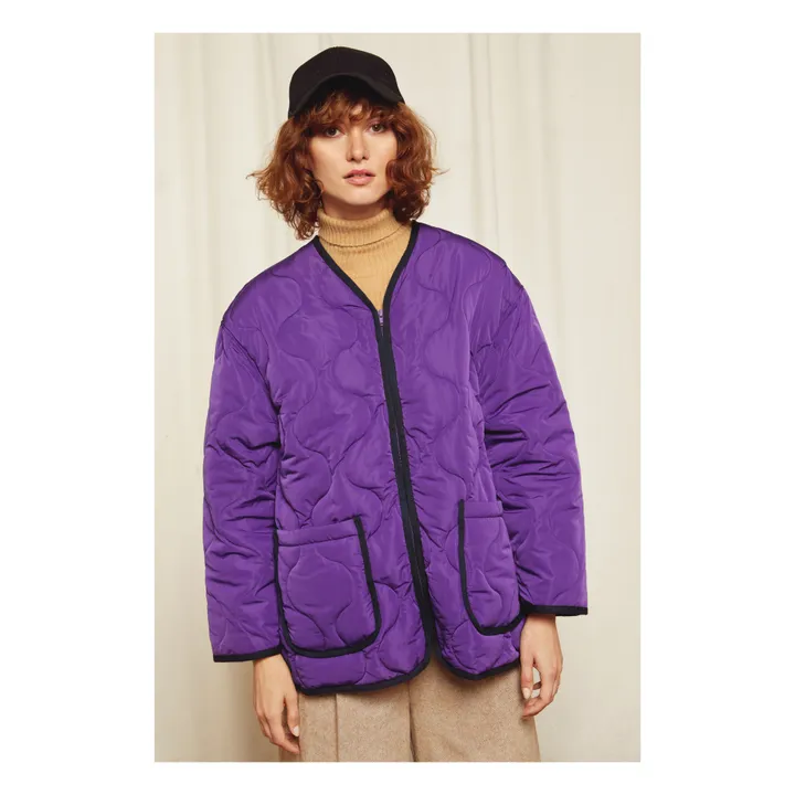 Myra Quilted Jacket | Purple- Product image n°3