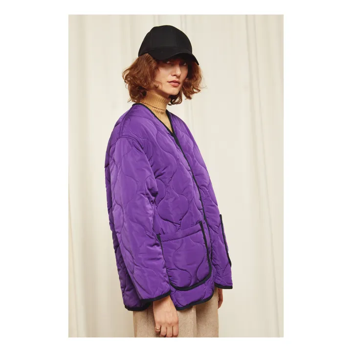Myra Quilted Jacket | Purple- Product image n°4