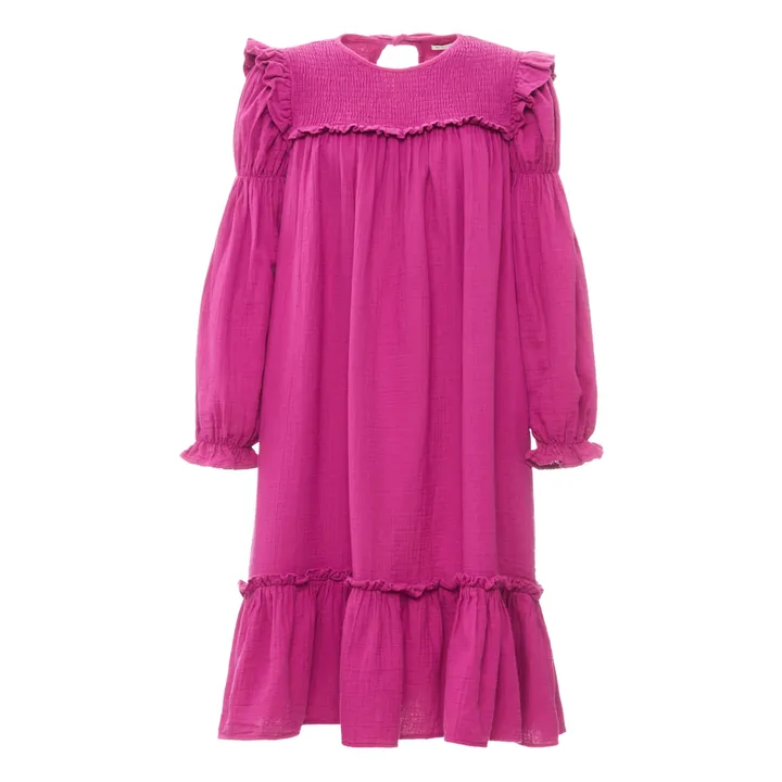 Vestido de algodón orgánico Dominique - Colección Mujer  | Rosa- Imagen del producto n°0