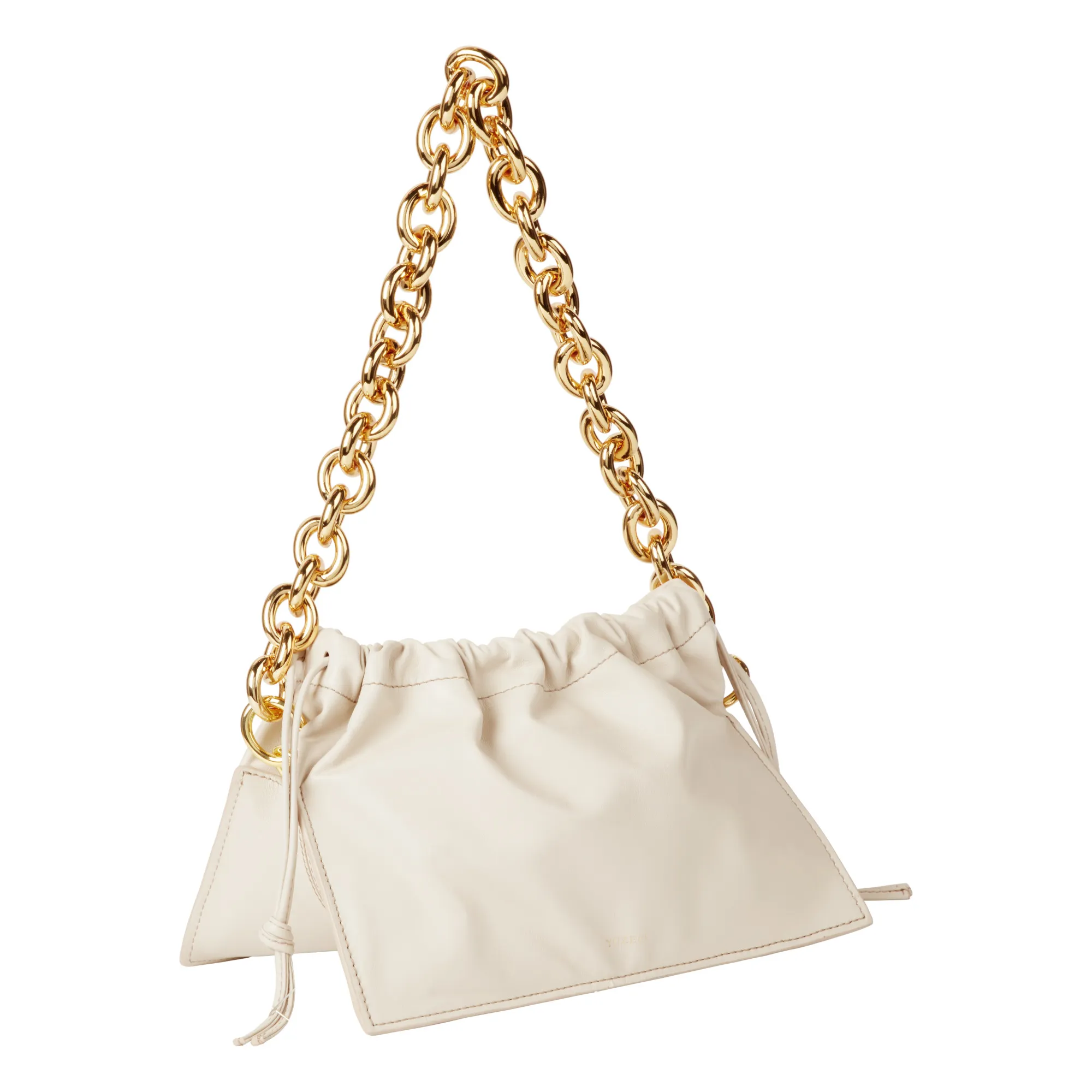 【YUZEFI】MINI BOM CROSSBODY BAG - OFF-WHITE YUZEFI Bom Mini Leather Tote in Off-white | endource