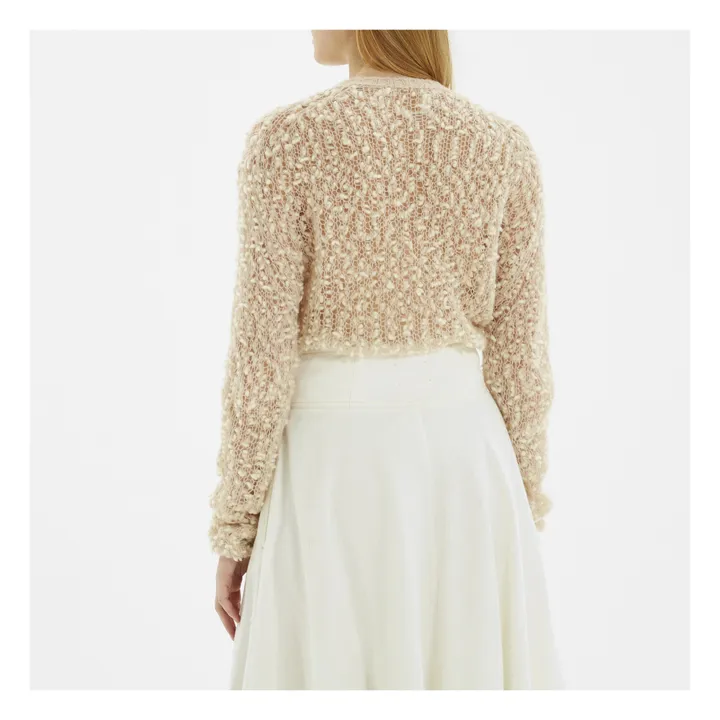 Wool and Silk Pompom Jumper  | Cream- Product image n°3