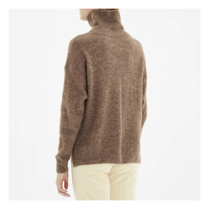 Pull, modello: Sateen, in alpaca e lana | Marrone- Immagine del prodotto n°2