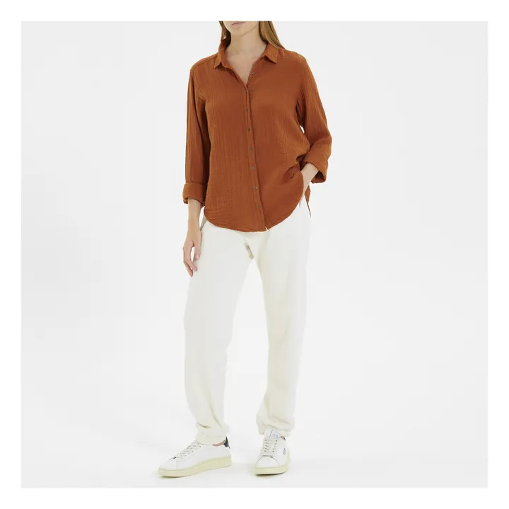 Scout Cotton Muslin Shirt | Rust- Product image n°1