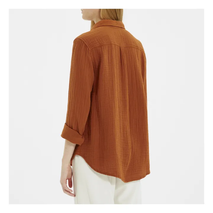 Scout Cotton Muslin Shirt | Rust- Product image n°3