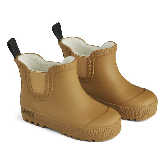 Ziggy Natural Rubber Fur-Lined Boots | Camel