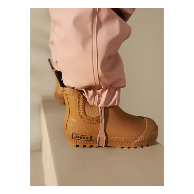 Ziggy Natural Rubber Fur-Lined Boots | Camel