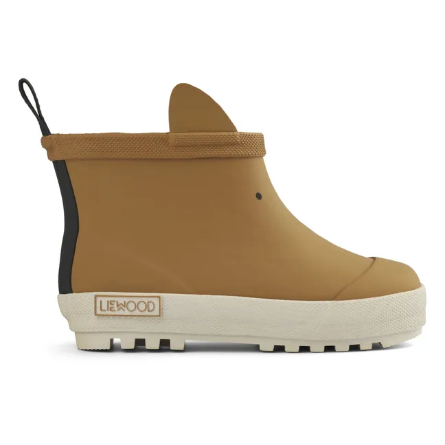 Jesse Natural Rubber Fur-Lined Boots | Caramel