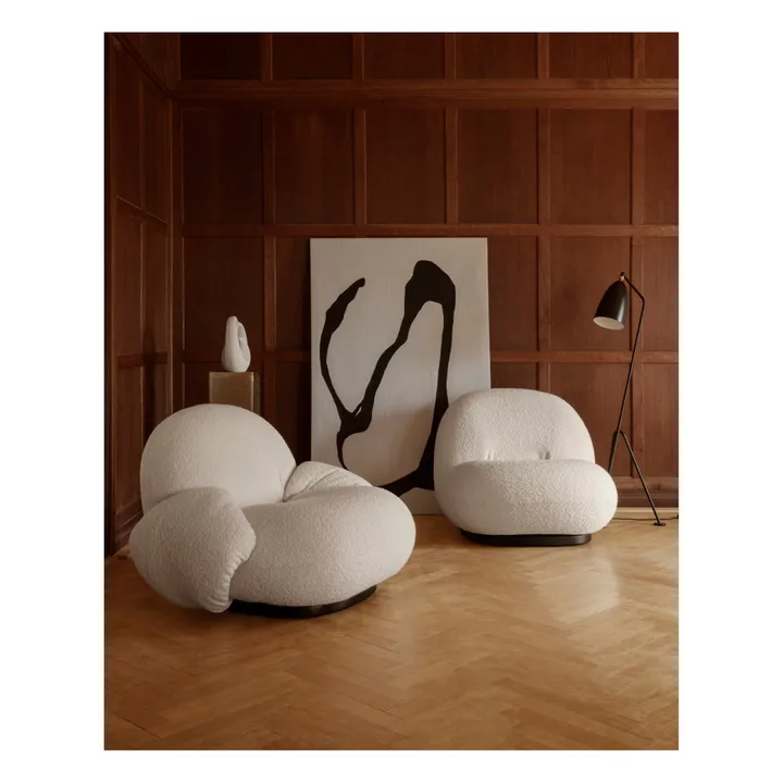 Fauteuil Pacha lounge avec accoudoirs - Pierre Paulin  | Ivoire- Image produit n°2