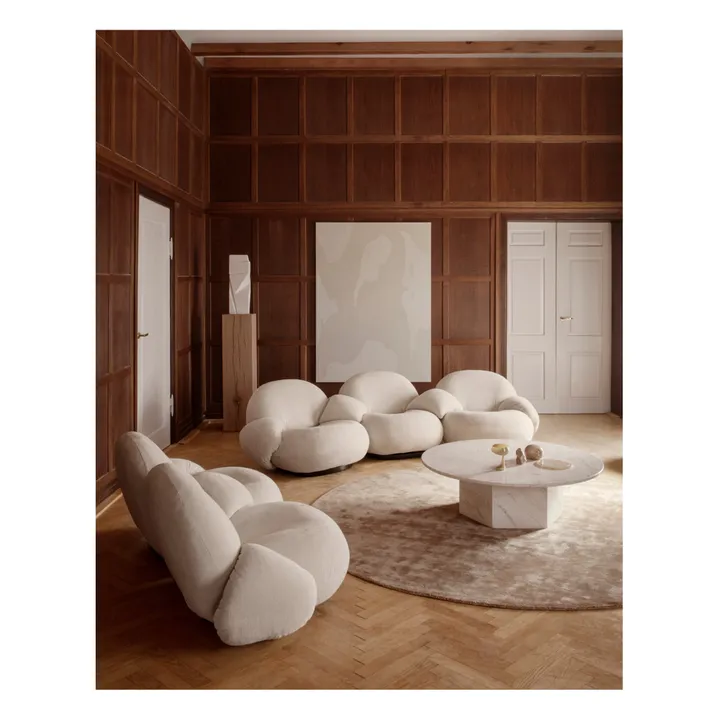 Fauteuil Pacha lounge avec accoudoirs - Pierre Paulin  | Ivoire- Image produit n°3