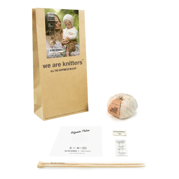 Beanie Knitting Kit - Smallable x We Are Knitters | Ecru- Product image n°0