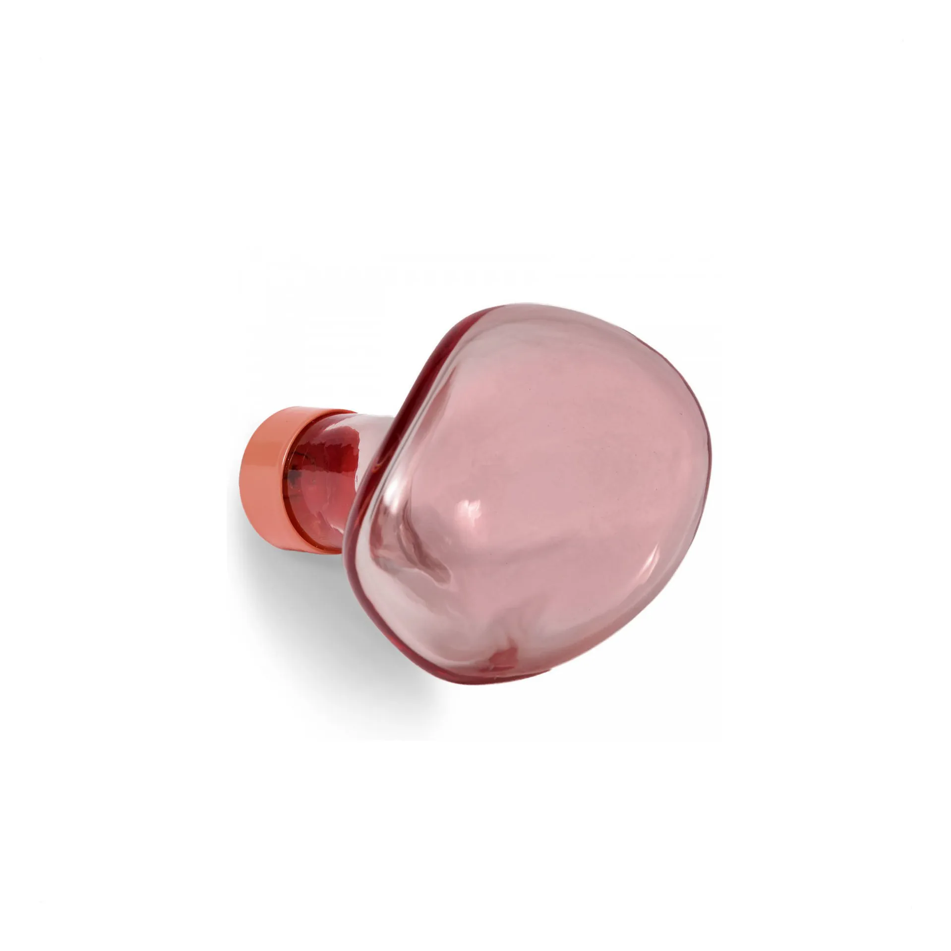 Bubble small glass hook - Coral | Coral- Product image n°0