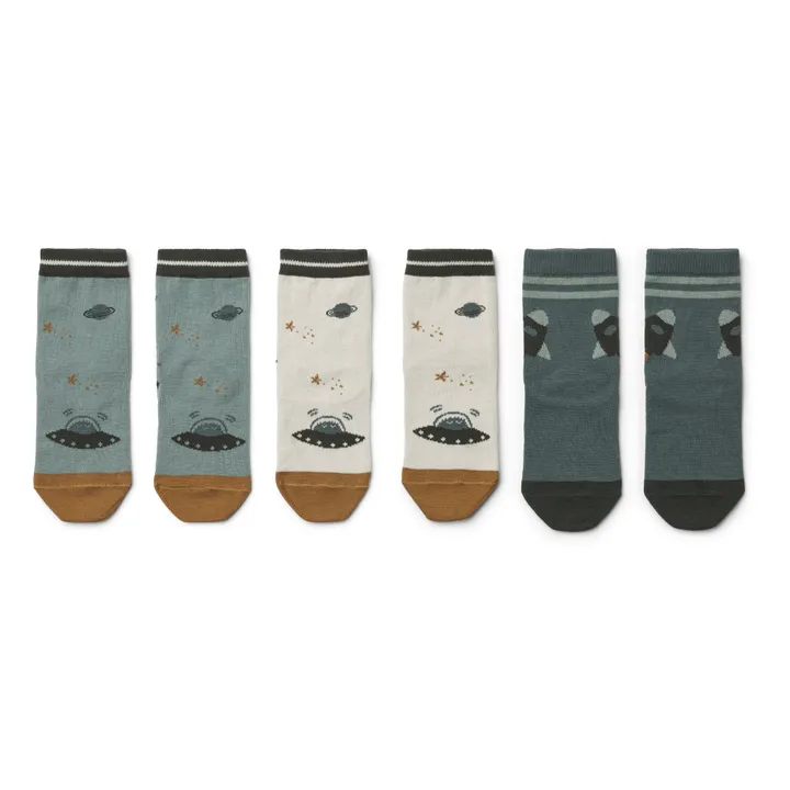 Set of 3 Pairs of Silas Socks | Blue- Product image n°3