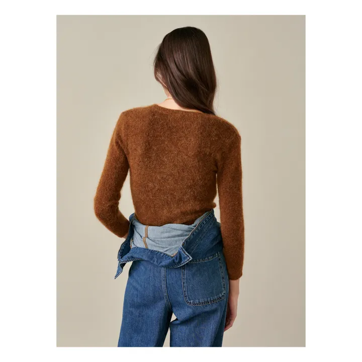Geral Merino Wool and Kid Mohair Jumper - Women's Collection  | Caramel- Product image n°5