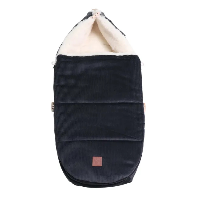 Nid d'ange pour siège bébé en peau d'agneau Filia  | Noir