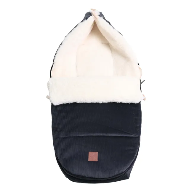 Nid d'ange pour siège bébé en peau d'agneau Filia  | Noir