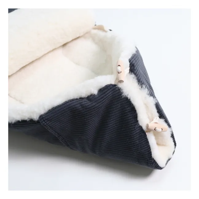 Nid d'ange pour siège bébé en peau d'agneau Filia  | Noir