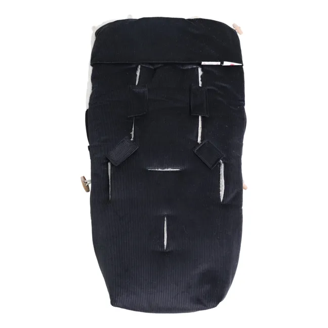 Nid d'ange pour siège bébé en peau d'agneau Filia  | Noir