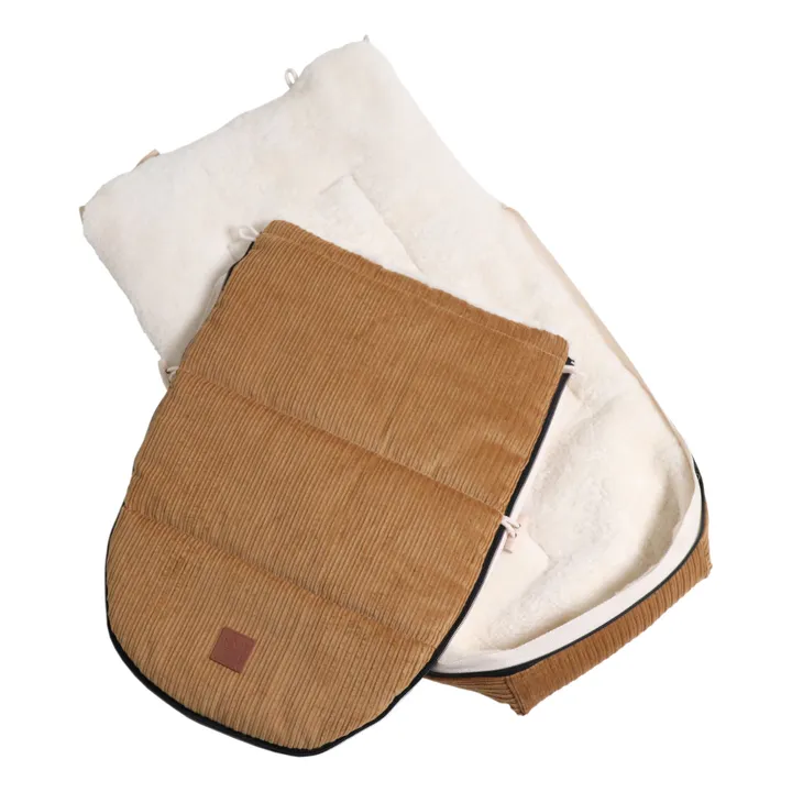 Nid d'ange pour siège bébé en peau d'agneau Filia | Camel- Image produit n°6