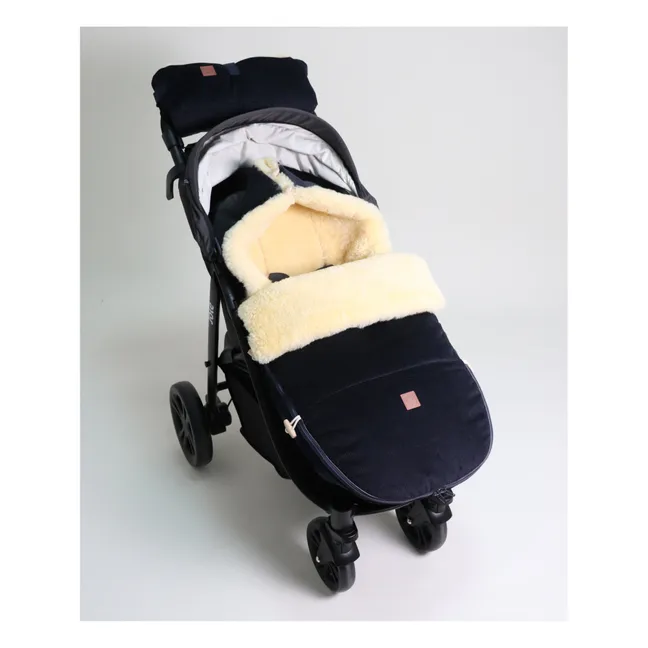 Chancelière universelle en peau d'agneau Filius | Bleu marine