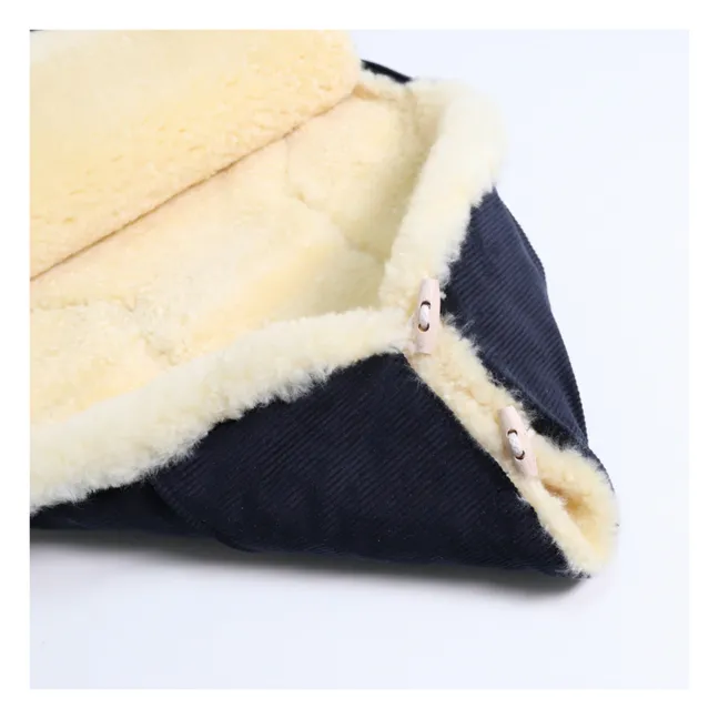 Chancelière universelle en peau d'agneau Filius | Bleu marine