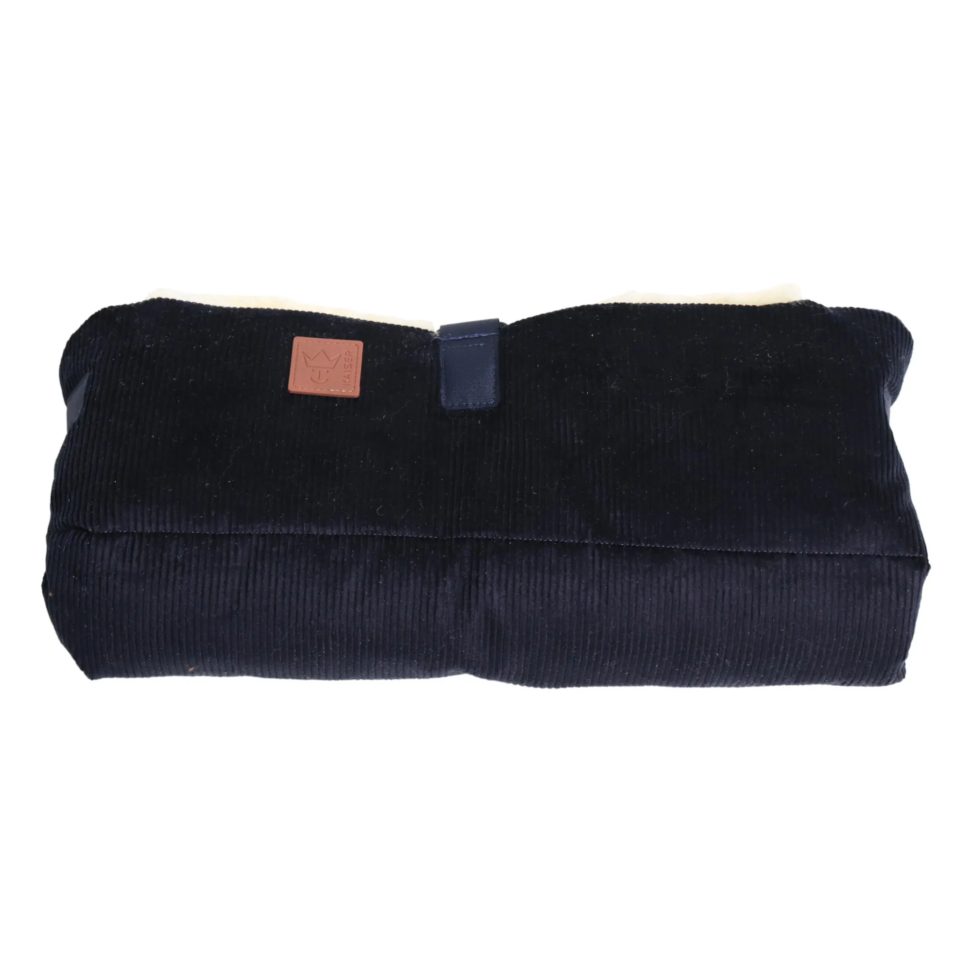 Chauffe-mains Muffy en peau d'agneau | Bleu marine- Image produit n°0