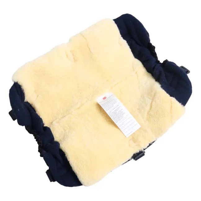Muffy Lambskin Hand Warmer | Navy blue