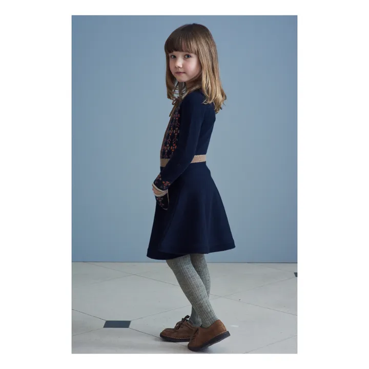 Caramel - Elara Merino Wool Dress - Midnight blue | Smallable 