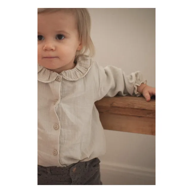 Blusa de gasa de algodón Bianca | Crudo