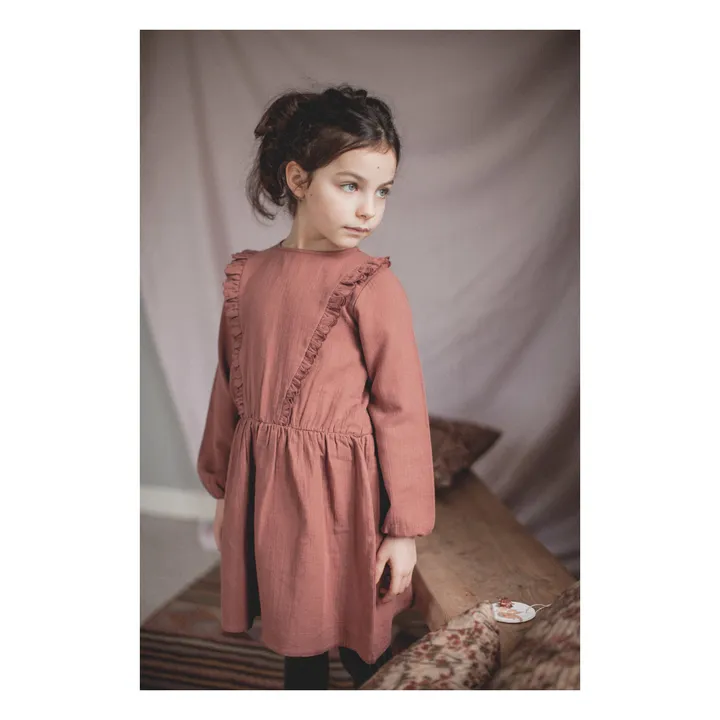 Kleid Baumwollgaze Louisa | Altrosa- Produktbild Nr. 2