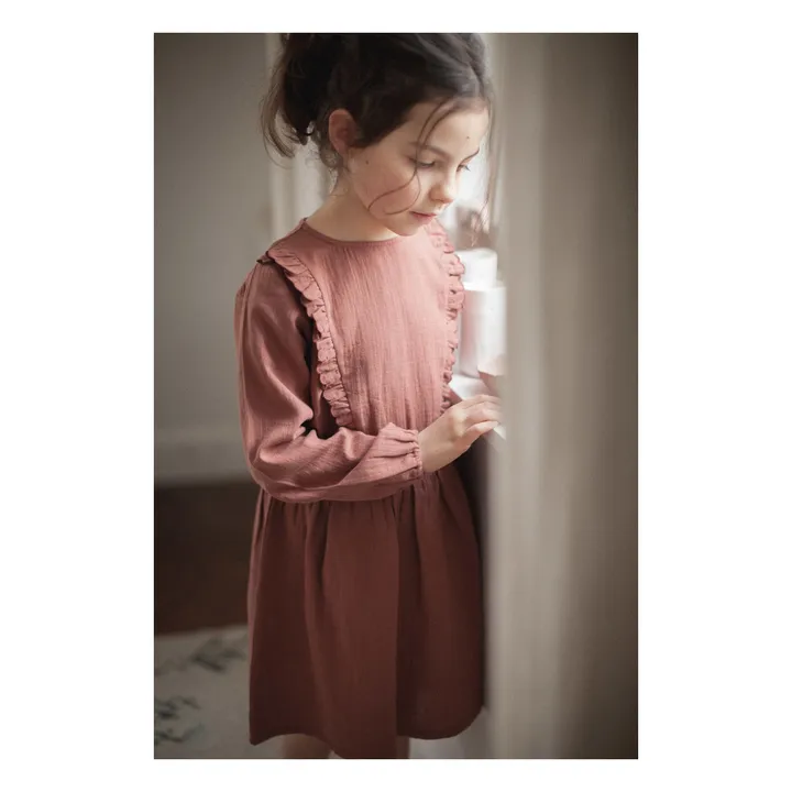Kleid Baumwollgaze Louisa | Altrosa- Produktbild Nr. 1
