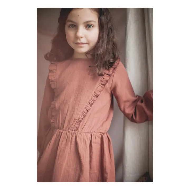 Kleid Baumwollgaze Louisa | Altrosa- Produktbild Nr. 5