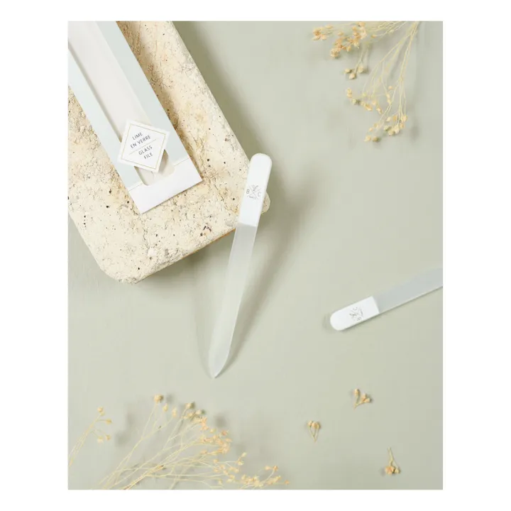 Lime à ongle en verre | Blanc- Image produit n°1