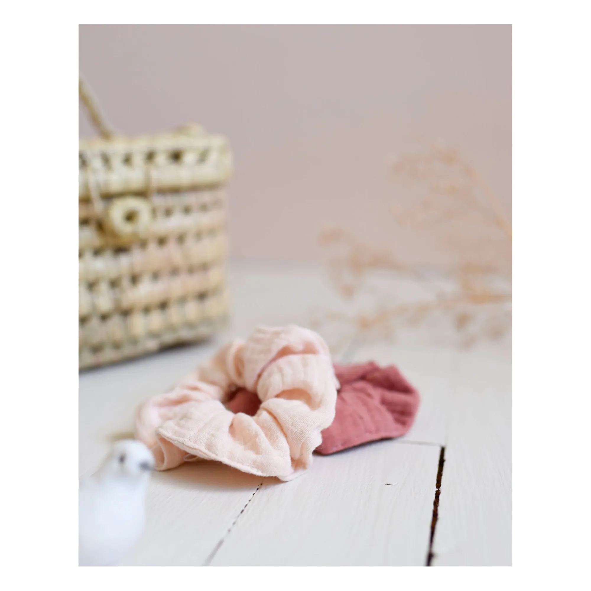 Chouchou en gaze de coton - Set de 2 | Rose- Image produit n°1