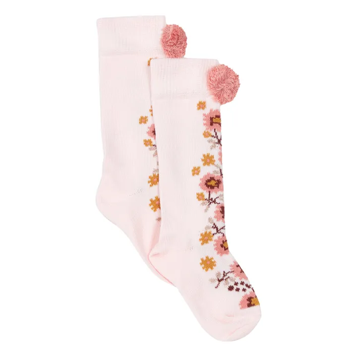 Chelie Long Socks | Powder pink- Product image n°0