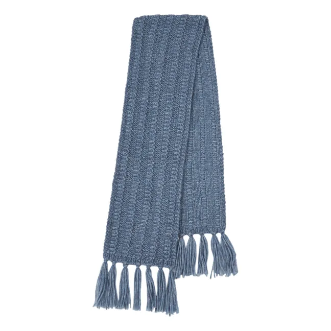 Bufanda de baby alpaca y lana merino Misti | Azul