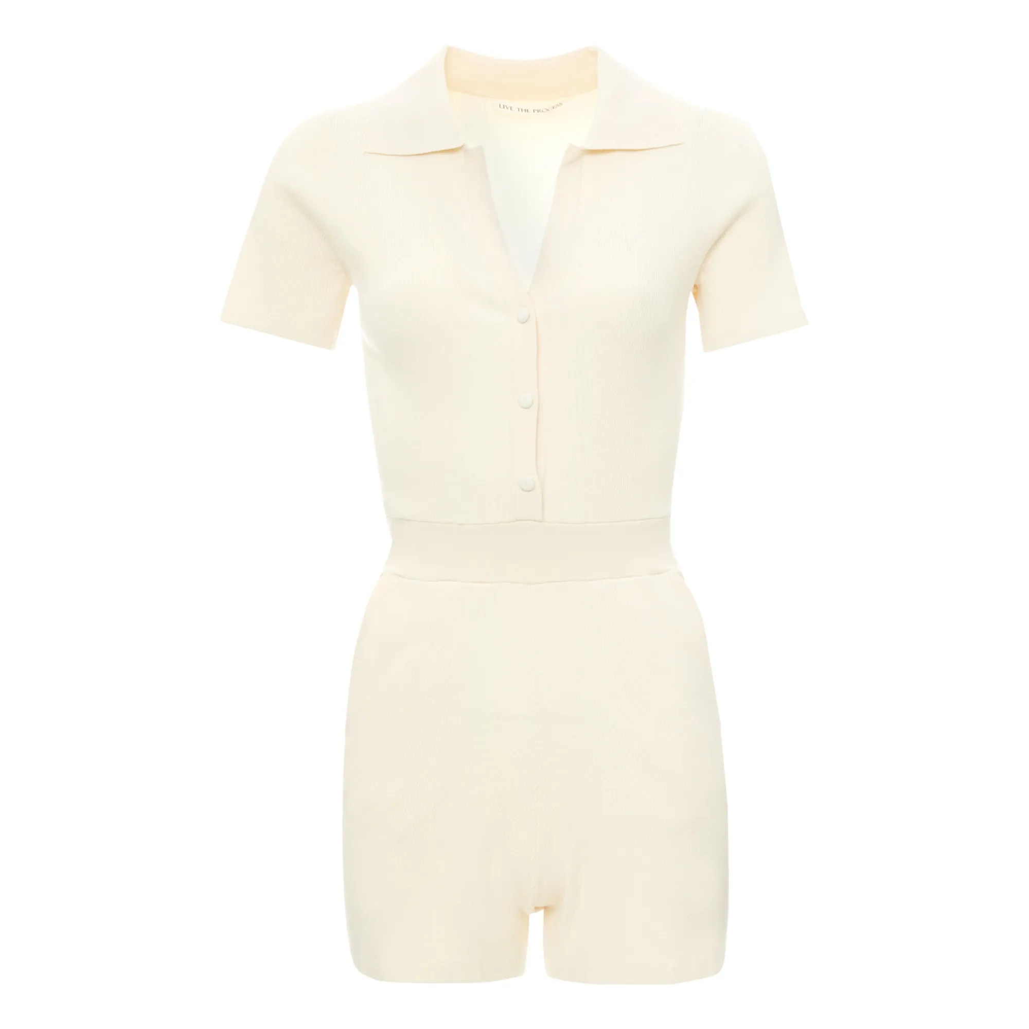 Live The Process Nude Short-Sleeved Playsuit