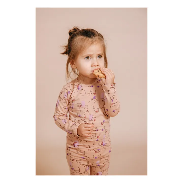 Galileo Organic Cotton Babygrow | Pale pink- Product image n°1