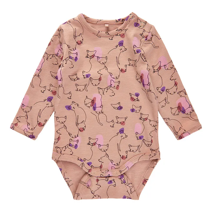 Galileo Organic Cotton Babygrow | Pale pink- Product image n°0