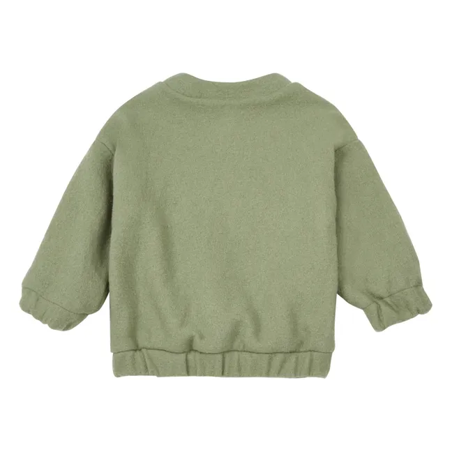 Wool and Organic Cotton Jacket | Green