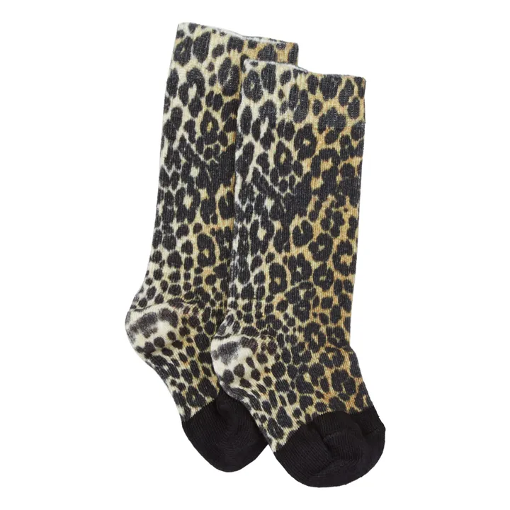 Socken Leopard Bio-Baumwolle | Braun- Produktbild Nr. 0