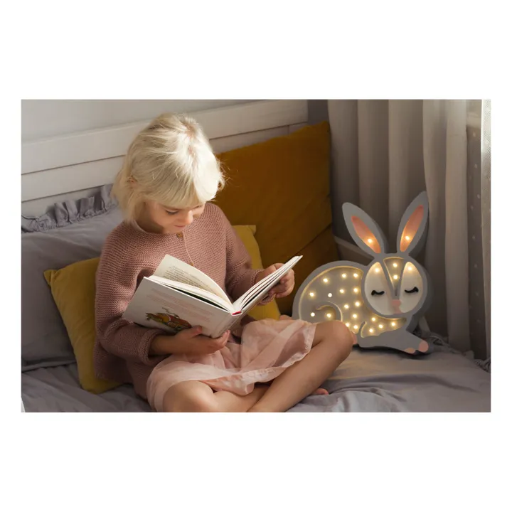 Rabbit Table Lamp | Light grey- Product image n°3