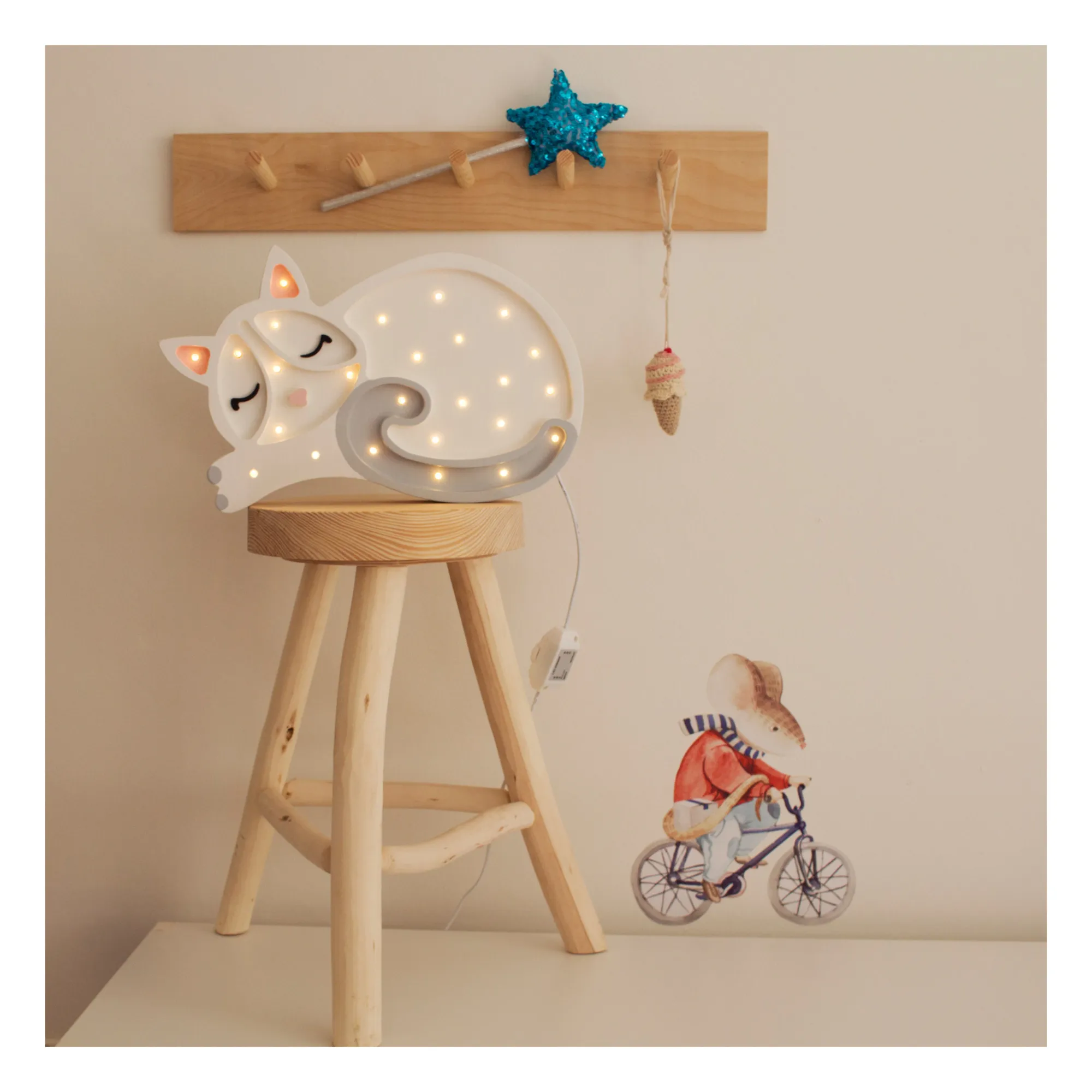 Lampe à poser Chat | Blanc- Image produit n°2