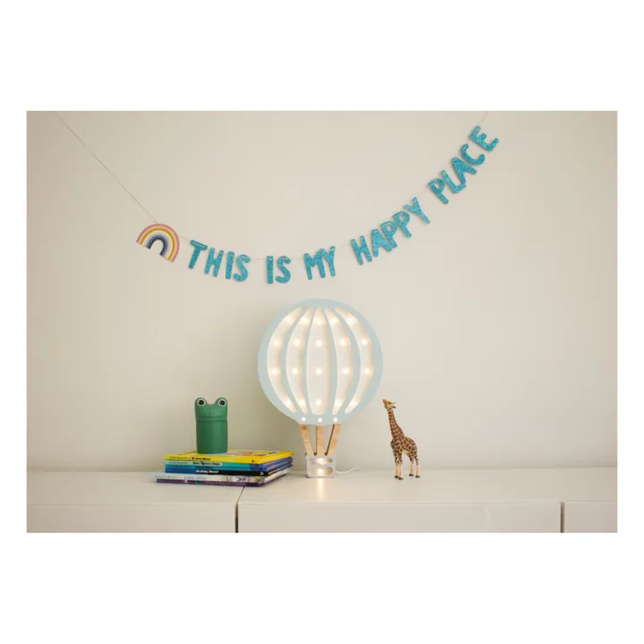 Hot Air Balloon Table Lamp | Pale blue- Product image n°2