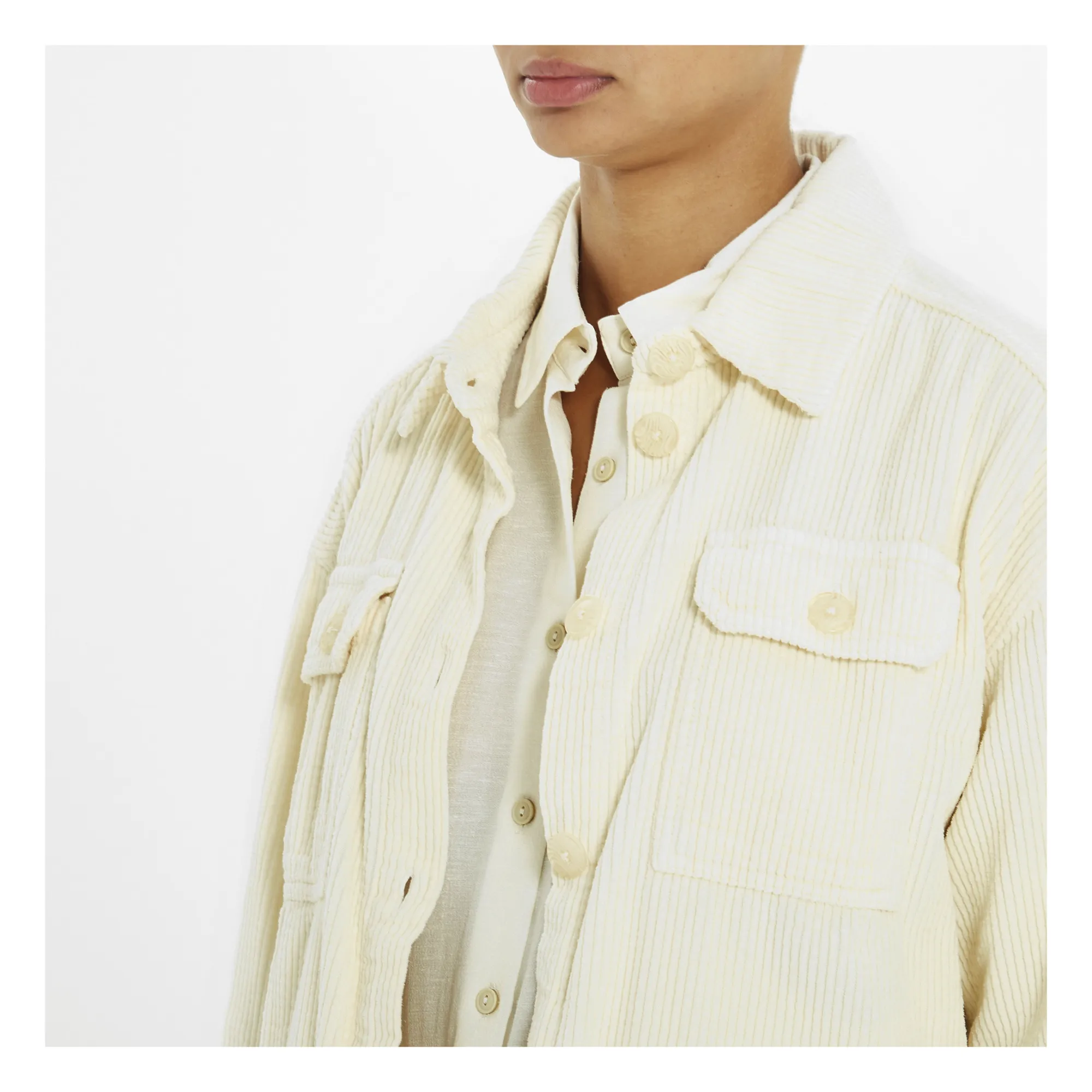 Chloé Stora Ecru Ulysse Corduroy Overshirt
