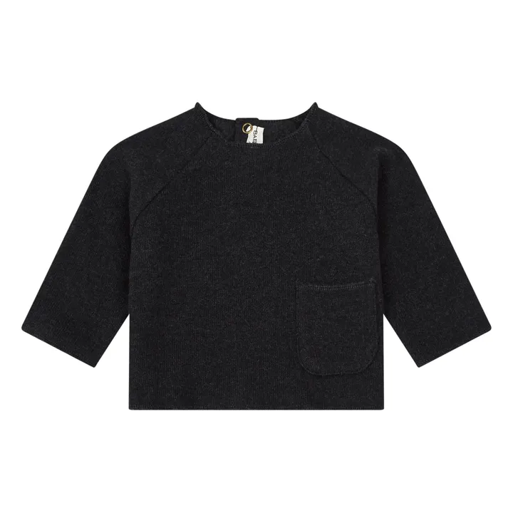 Recycled Knit Jumper | Charcoal grey- Product image n°0